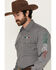 Image #2 - Wrangler Men's Mexico Logo Embroidered Geo Print Long Sleeve Snap Western Shirt - Tall, Black, hi-res