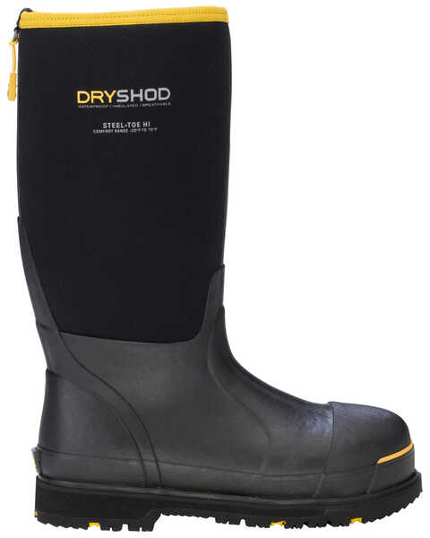 Image #2 - Dryshod Men's Waterproof Work Boots - Steel Toe, Black, hi-res