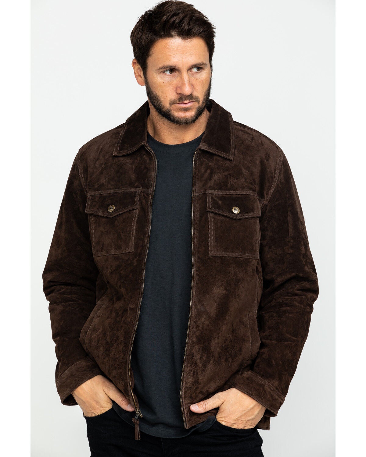 Image #1 - Moonshine Spirit Men's Roadie Suede Jacket , , hi-res