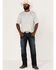 Ariat Men's Charger Gray Vertical Flag Graphic Short Sleeve T-Shirt , Grey, hi-res