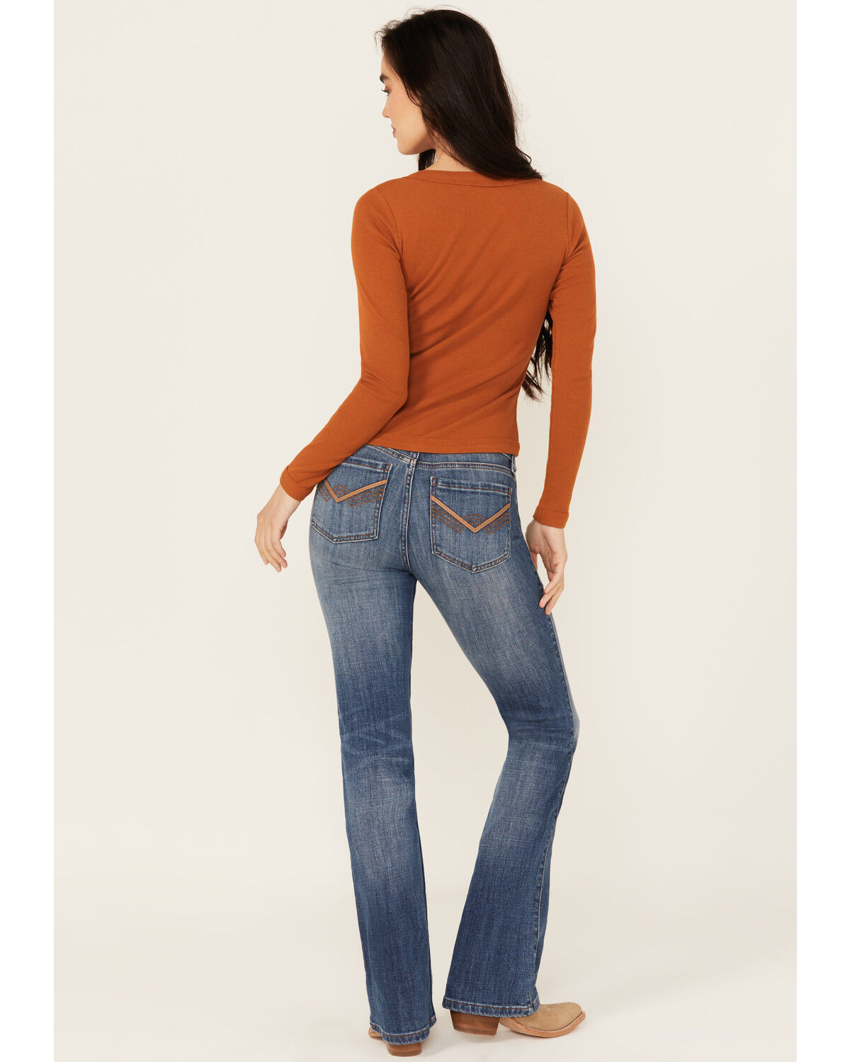 Image #3 - Idyllwind Women's Rebel Mid Rise Bootcut Stretch Denim Jeans, Medium Wash, hi-res