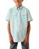 Image #1 - Ariat Boys' VentTEK&trade; Outbound Solid Short Sleeve Button-Down Western Shirt, Light Blue, hi-res