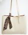 Image #3 - Justin Women's Paisley Print Scarf Tote Bag, Cream, hi-res