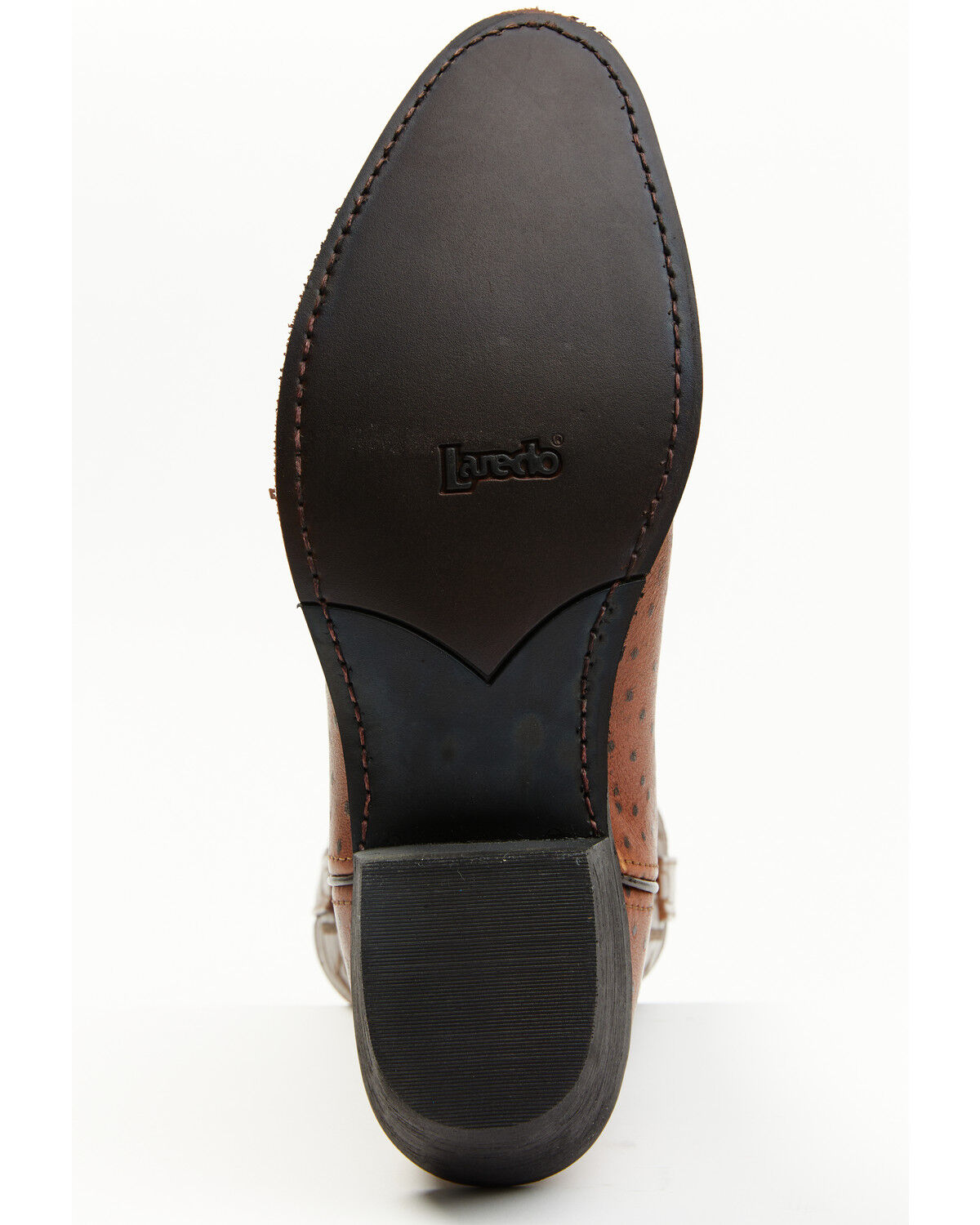 Image #7 - Laredo Men's Ostrich Print Western Boots - Round Toe, Tan, hi-res