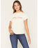 Image #1 - Wrangler Retro Women's Cowboy Energy Embroidered Short Sleeve Graphic Tee, Cream, hi-res