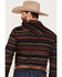 Image #4 - Rock & Roll Denim Men's Southwestern Stripe Stretch Long Sleeve Snap Shirt , Burgundy, hi-res