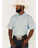 Image #1 - RANK 45® Men's Arena Allover Print Short Sleeve Button-Down Western Shirt, Light Blue, hi-res