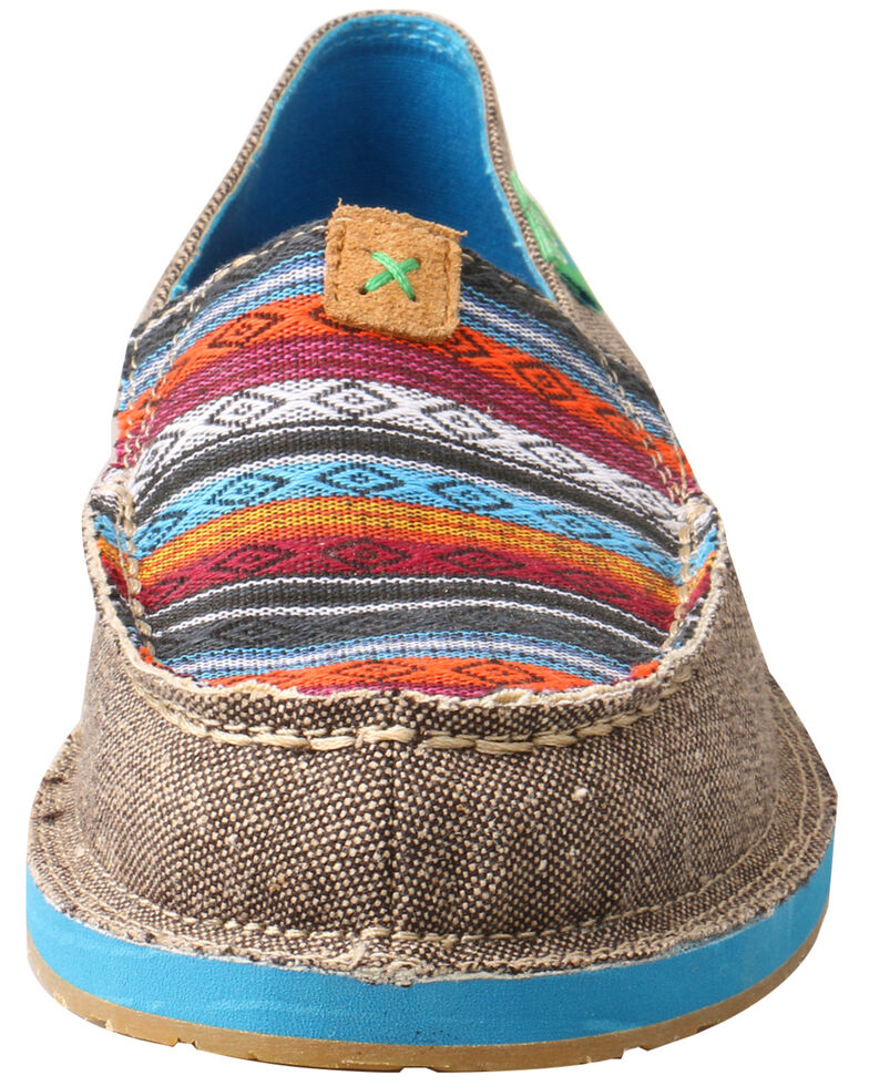 twisted x women's serape fringe driving moccasins