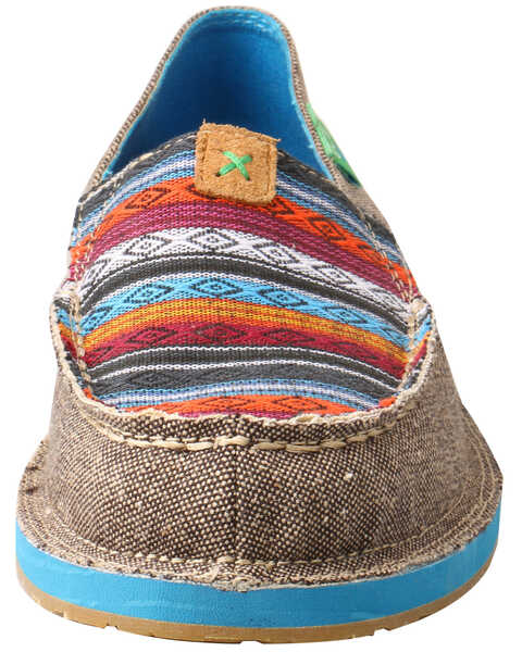 Image #5 - Twisted X Women's Serape Driving Moccasin Shoes - Moc Toe, Grey, hi-res