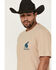 Image #2 - Wrangler Men's Vivian Los Vaqueros Short Sleeve Graphic T-Shirt, Tan, hi-res