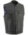 Image #2 - Milwaukee Leather Men's Old Glory Laced Arm Hole Concealed Carry Leather Vest - 5X, Black, hi-res