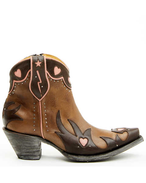 Image #2 - Yippee Ki Yay by Old Gringo Women's Love & Paranoia Western Booties - Snip Toe , Pink, hi-res