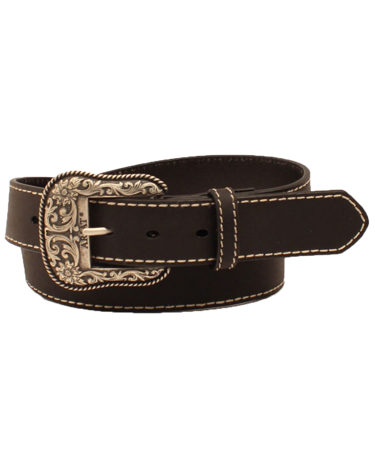 Image #1 - Ariat Women's Floral Western Belt, Black, hi-res