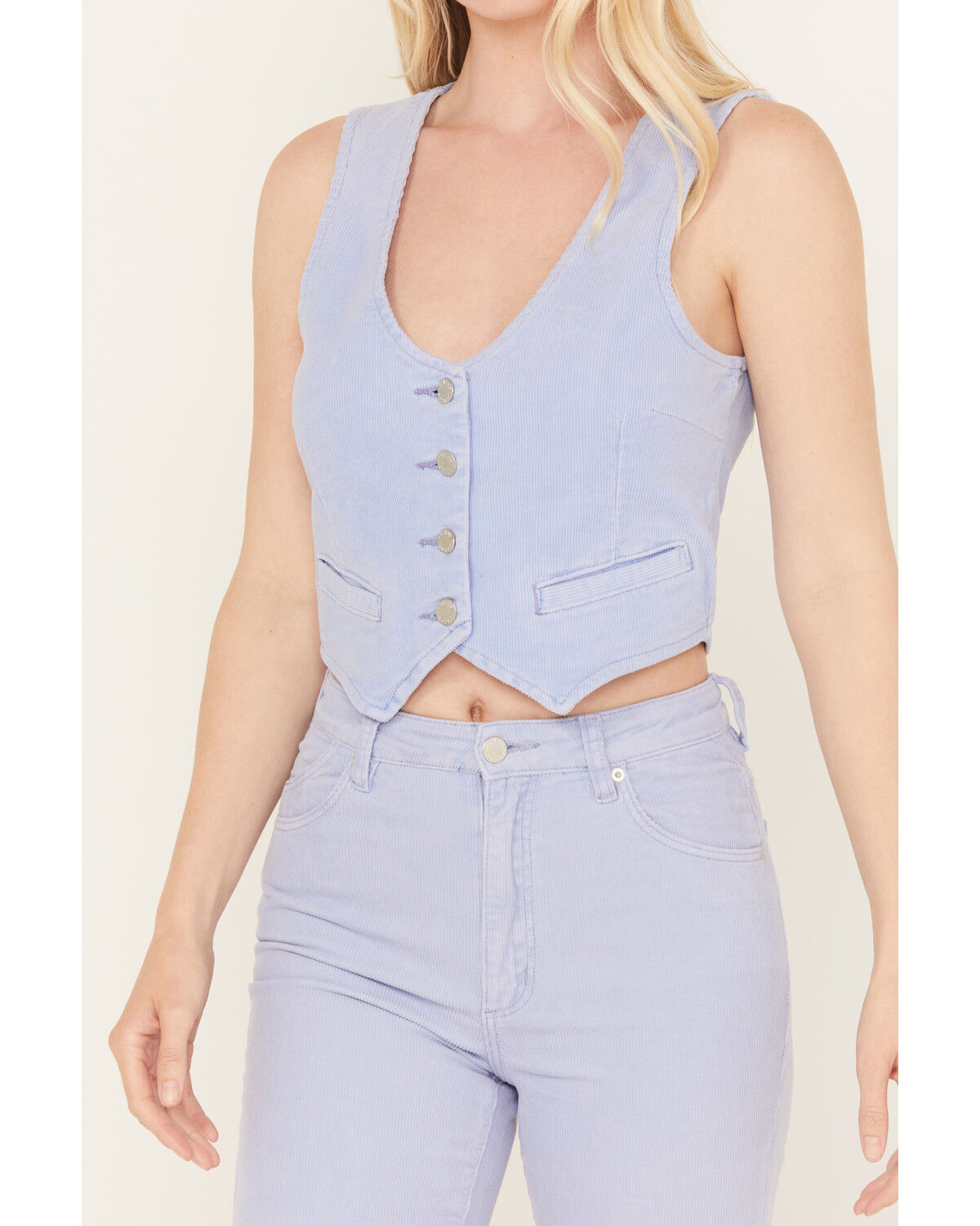Image #3 - Rolla's Women's Dallas Cord Vest, Light Purple, hi-res