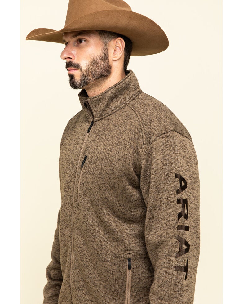 Ariat Men's Brown Caldwell Full Zip Sweater Jacket Sheplers