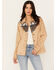 Shyanne Women's Faux Suede Southwestern Yoke Blazer , Beige, hi-res