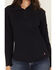 Image #3 - Lapco Women's FR Solid Long Sleeve Polo Work Shirt, Navy, hi-res
