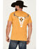 Image #1 - Pendleton Men's Harding Skull Short Sleeve Graphic T-Shirt , Mustard, hi-res