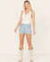Levi's Women's Light Wash Harper Geo Laser 501 Denim Shorts , Light Wash, hi-res