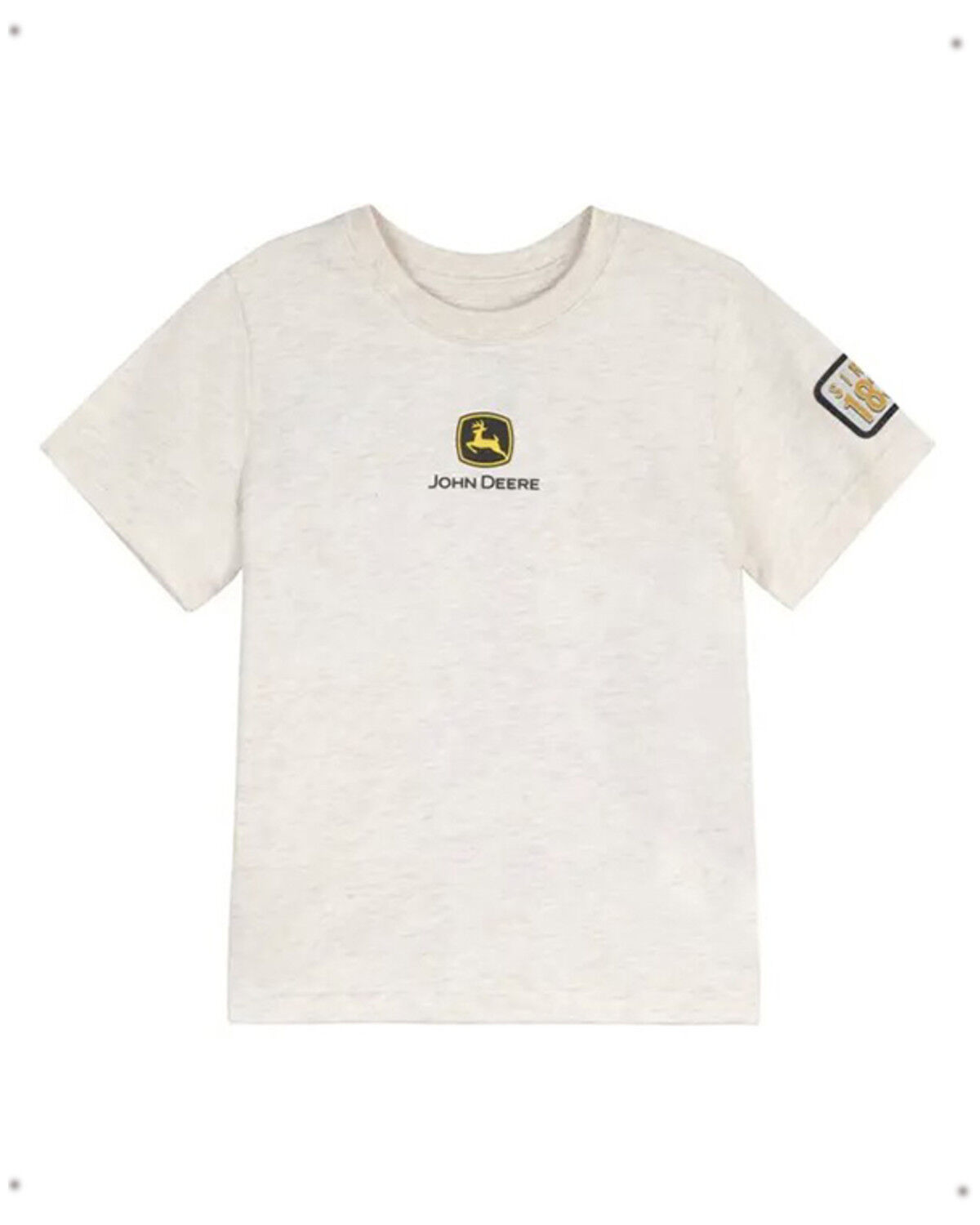 Image #1 - John Deere Little Boys' Mega Construction Short Sleeve Graphic T-Shirt, Cream, hi-res