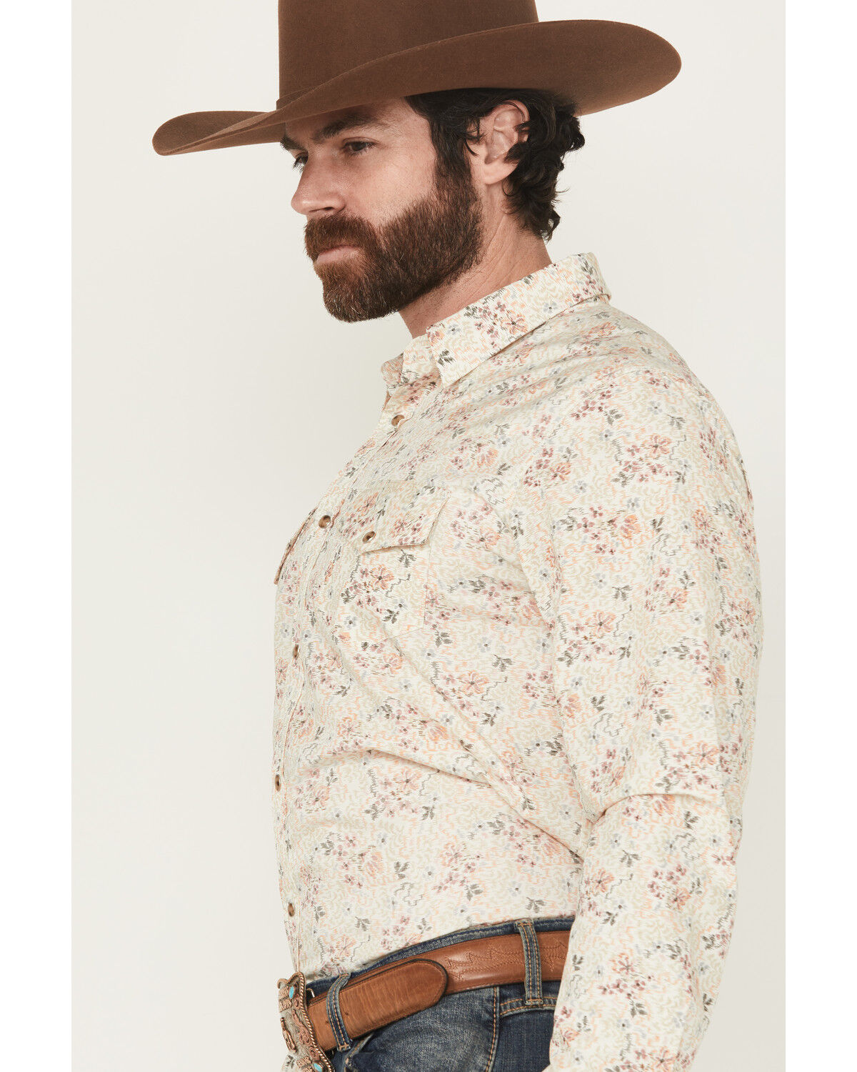 Image #2 - Gibson Trading Co Men's Solstice Floral Print Long Sleeve Snap Stretch Western Shirt, Multi, hi-res