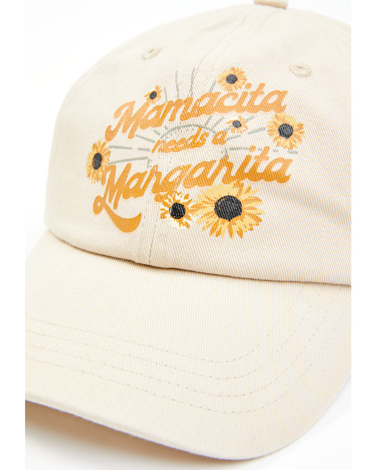 Image #2 - Shyanne Women's Mamacita Needs A Margarita Graphic Solid Ball Cap, Cream, hi-res