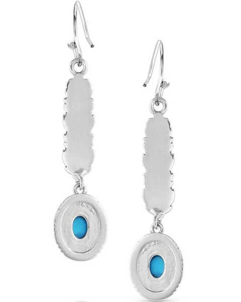 Image #2 - Montana Silversmiths Women's From The Ground Up Turquoise Earrings, Silver, hi-res