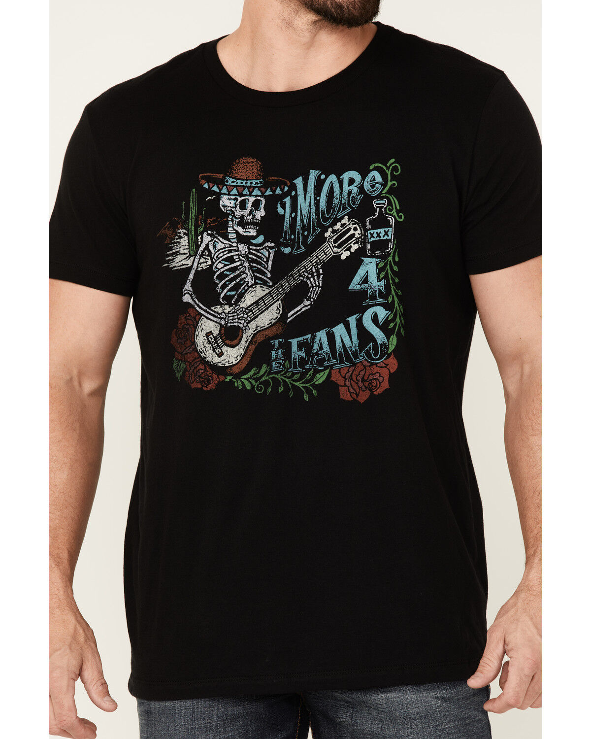 Image #3 - Moonshine Spirit Men's More 4 For The Fans Graphic Short Sleeve T-Shirt, Black, hi-res