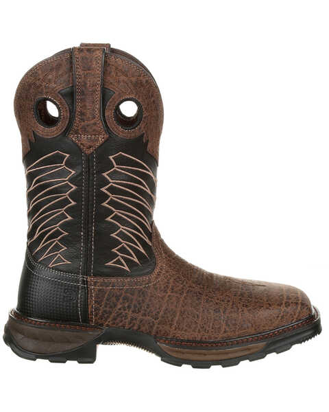 Image #2 - Durango Men's Maverick Waterproof Western Work Boots - Steel Toe, Brown, hi-res