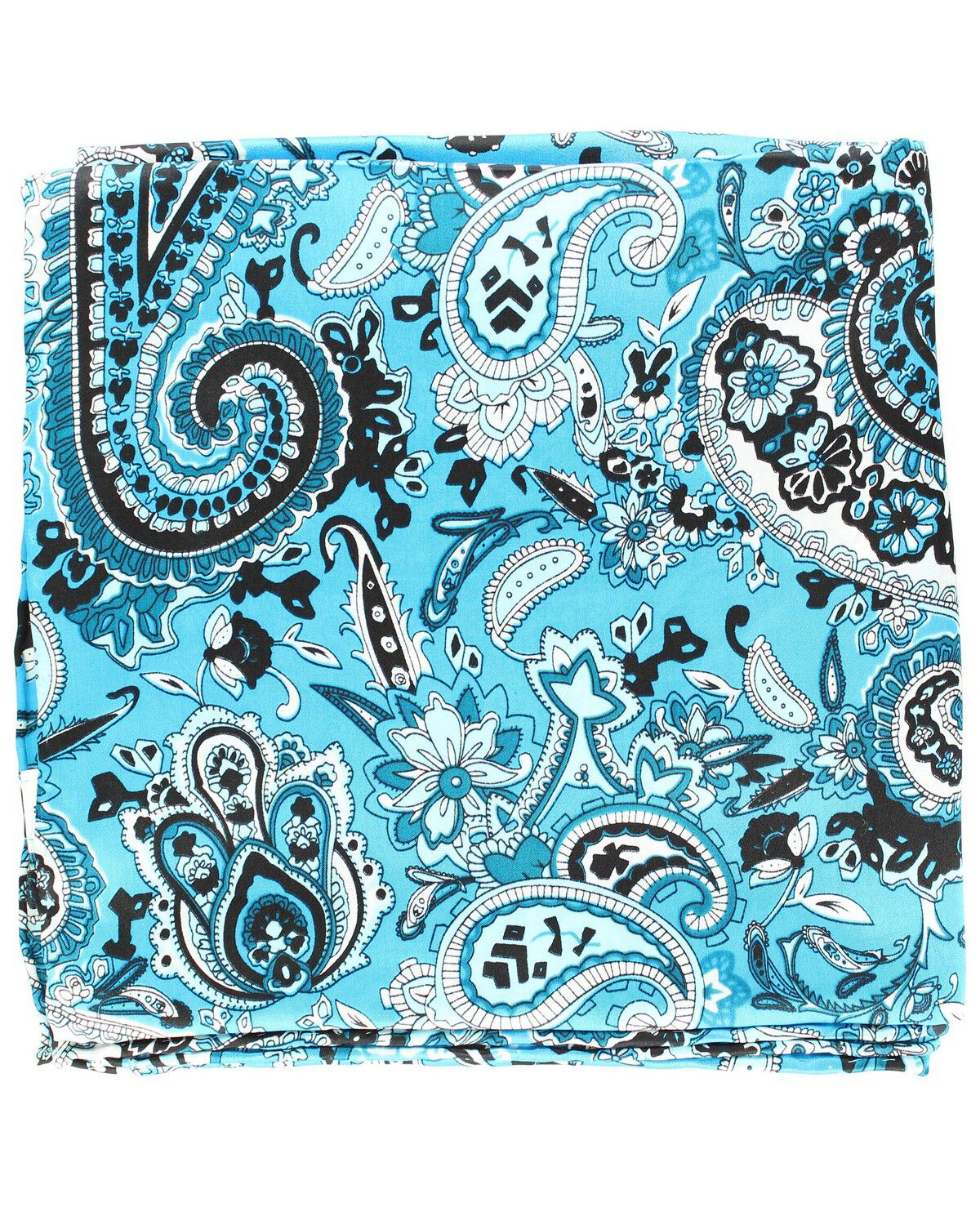Image #1 - Paisley Silk Wild Rag, Turquoise, hi-res
