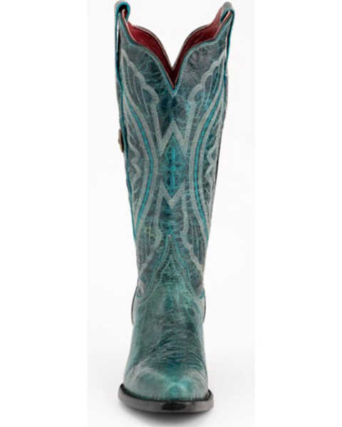 Image #3 - Ferrini Women's Twilight Western Boots - Snip Toe, Teal, hi-res