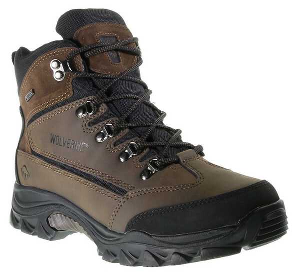 Wolverine Men's Spencer Waterproof Lace-Up Hiking Boots - Round Toe, Brown, hi-res