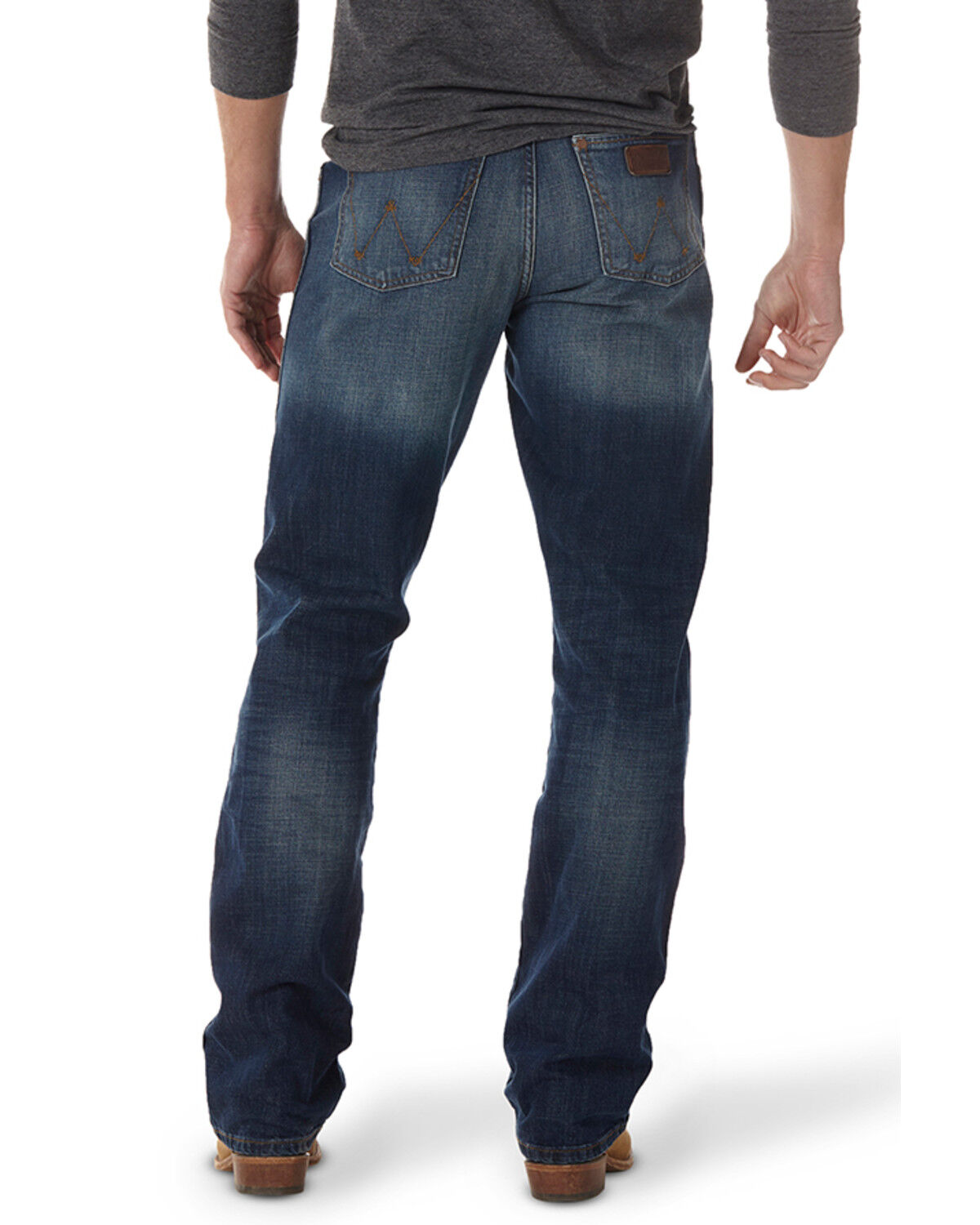 Image #3 - Wrangler Retro Men's Medium Wash Low Rise Relaxed Bootcut Stretch Denim Jeans - Big, Indigo, hi-res