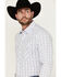 Image #2 - Wrangler 20X Men's Plaid Print Long Sleeve Pearl Snap Stretch Western Shirt , White, hi-res