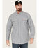 Image #1 - Ariat Men's FR Plaid Print Featherlight Long Sleeve Button Down Work Shirt, Blue, hi-res