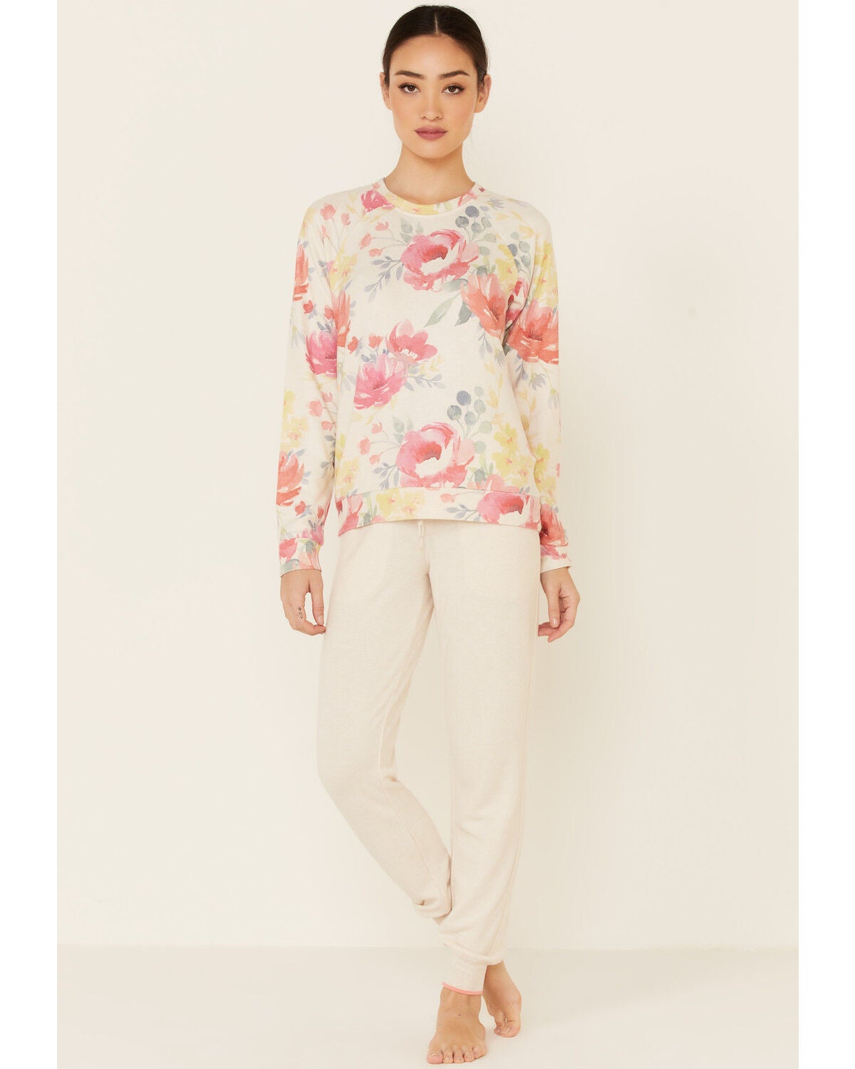 PJ Salvage Happy Days Are Here Long Sleeve Top- Ice Blue