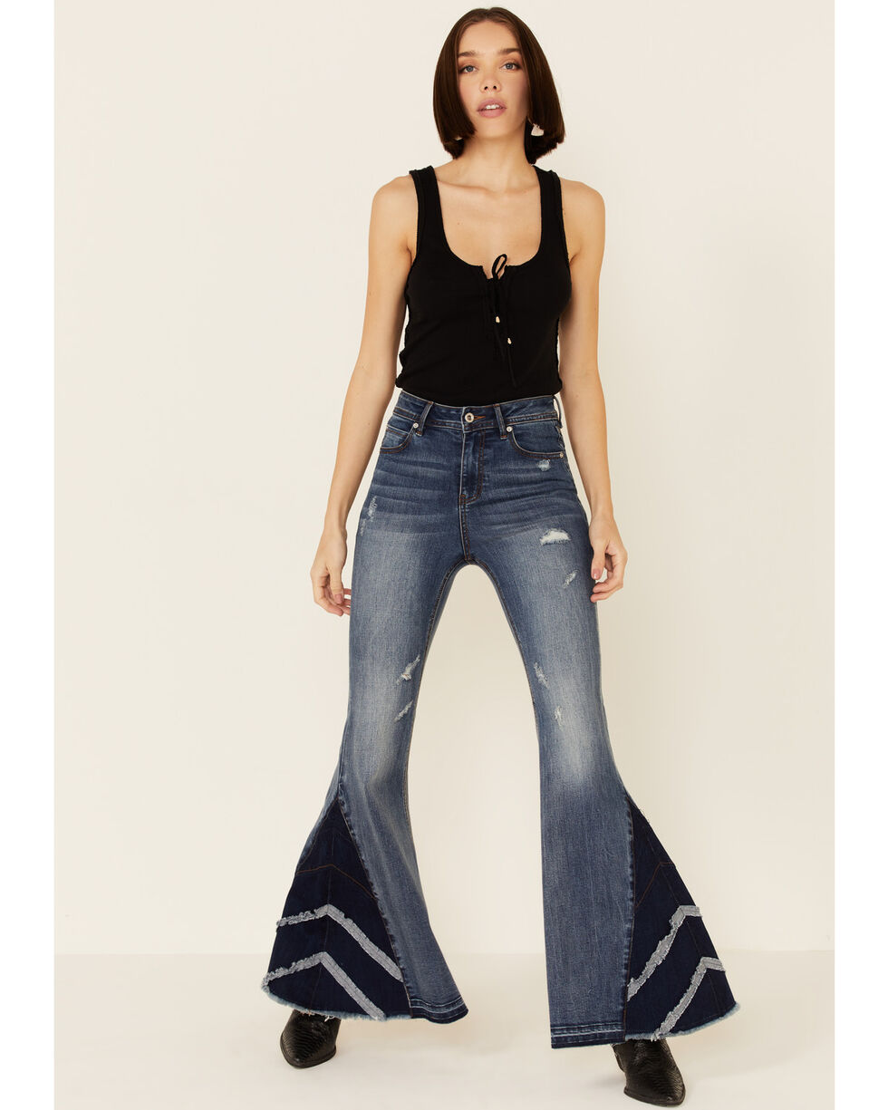 Flare JL9241 Grace in LA Women's Indigo Simple Trousers