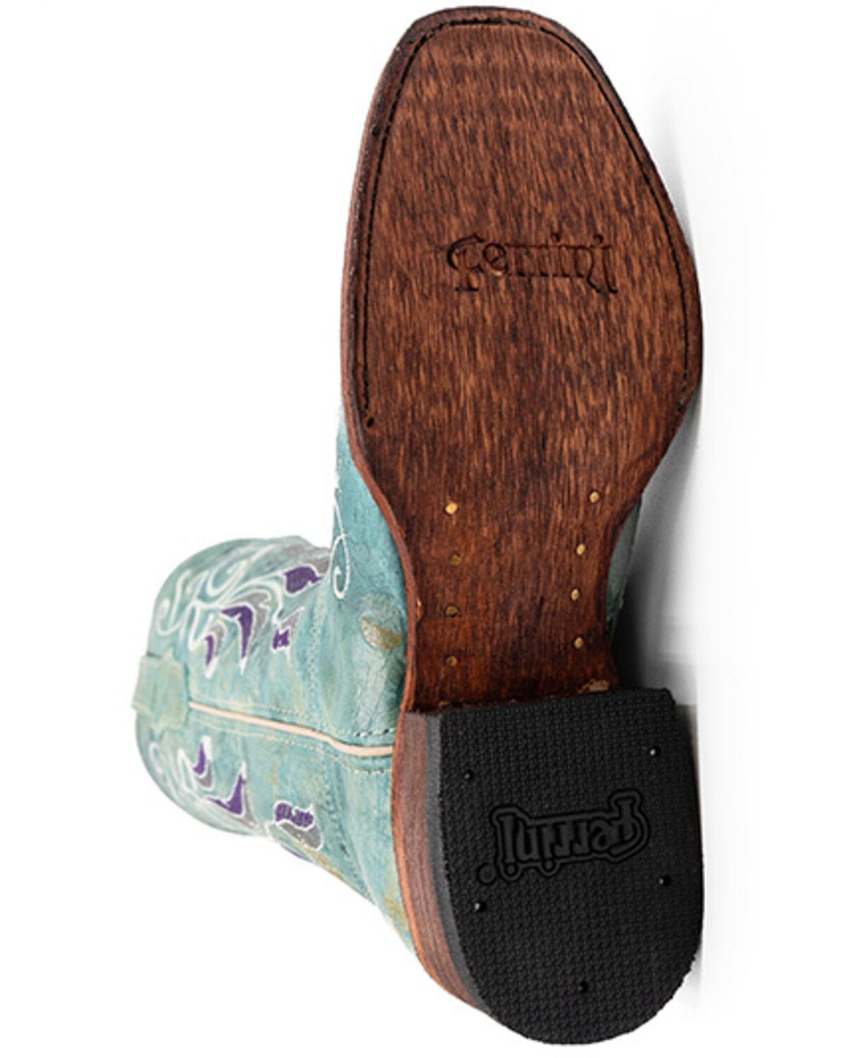 Image #7 - Ferrini Women's Dreamer Western Boots - Square Toe, Seafoam, hi-res