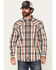 Image #1 - Moonshine Spirit Men's Fightin Plaid Print Long Sleeve Snap Western Shirt, Blue, hi-res