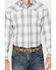 Image #3 - Stetson Men's Plaid Print Long Sleeve Pearl Snap Western Shirt, White, hi-res
