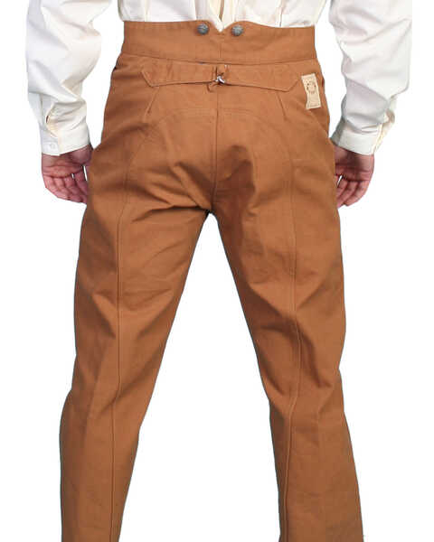 Wahmaker by Scully Men's Canvas Saddle Seat Pants, Brown, hi-res