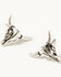 Image #7 - Shyanne Women's Americana Long Horn Earring Set - 6 Piece, Silver, hi-res