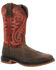 Rocky Men's Worksmart Waterproof Pull On Western Work Boots - Composite Toe , Dark Brown, hi-res