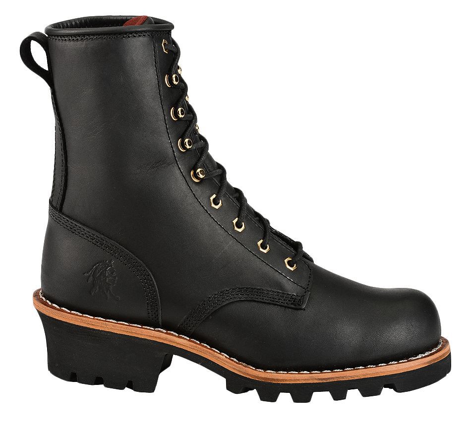 Chippewa Men's Black Steel Toe Logger 8 in. Boot