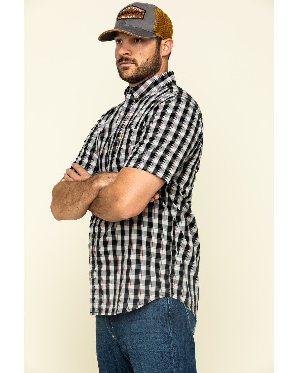 plaid carhartt hat