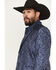Image #2 - Panhandle Men's Paisley Print Slim Sportcoat, Indigo, hi-res
