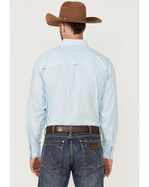 Image #4 - Resistol Men's Long Sleeve Button Down Western Shirt , Blue, hi-res