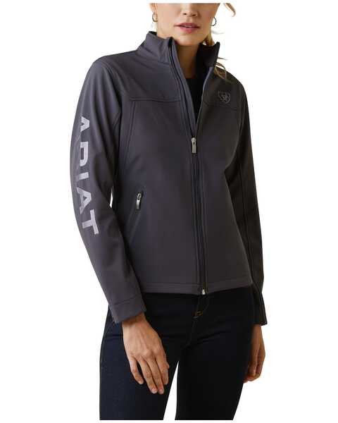 Image #1 - Ariat Women's New Team Softshell Jacket - Plus , Blue, hi-res