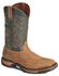 Image #1 - Rocky Men's Long Range Waterproof Pull On Work Boots - Broad Square Toe, Brown, hi-res