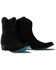 Image #1 - Lane Women's Emma Jane Suede Western Booties - Snip Toe, Black, hi-res